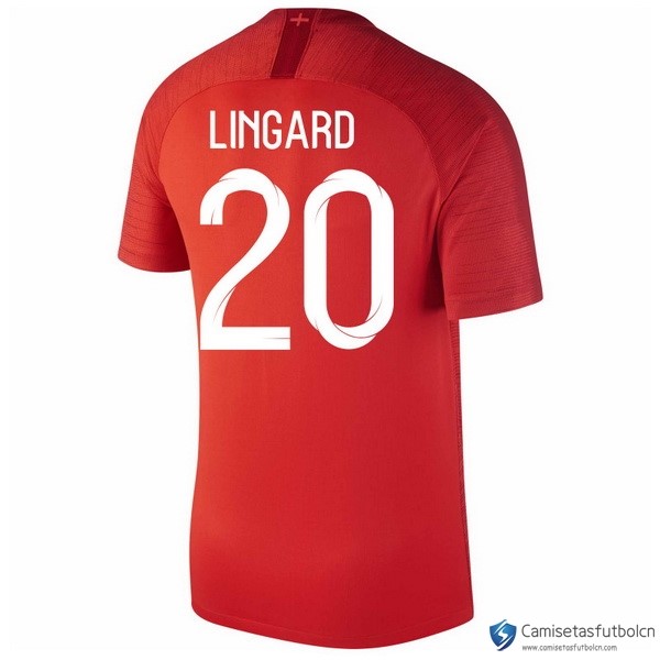 Camiseta Seleccion Inglaterra Segunda equipo Lingard 2018 Rojo